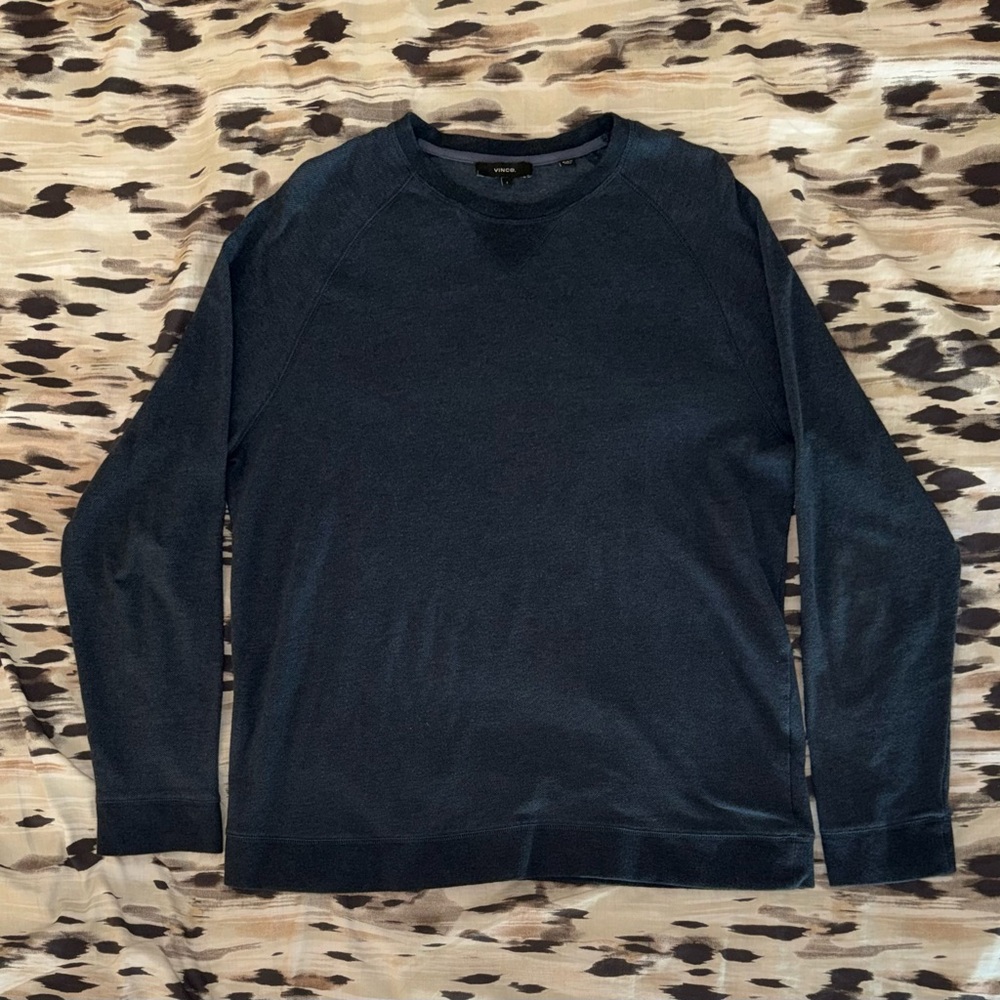 Vince Men's Deep Blue Crewneck Sweater
